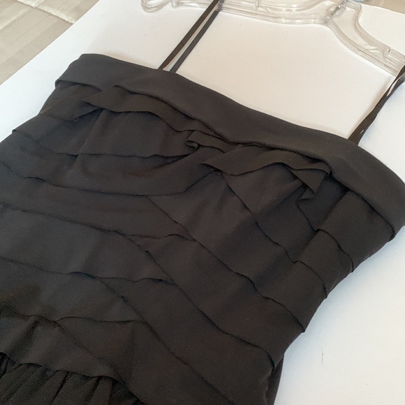 London Times Black Tiered Ruffle Dress CC Coco Look - Picture 12 of 16